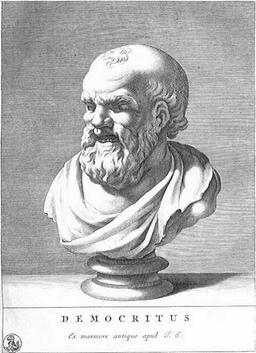 Democritus named the building block of matter atoms. He believed that atoms were uniform, solid, hard, incompressible, and indestructible.